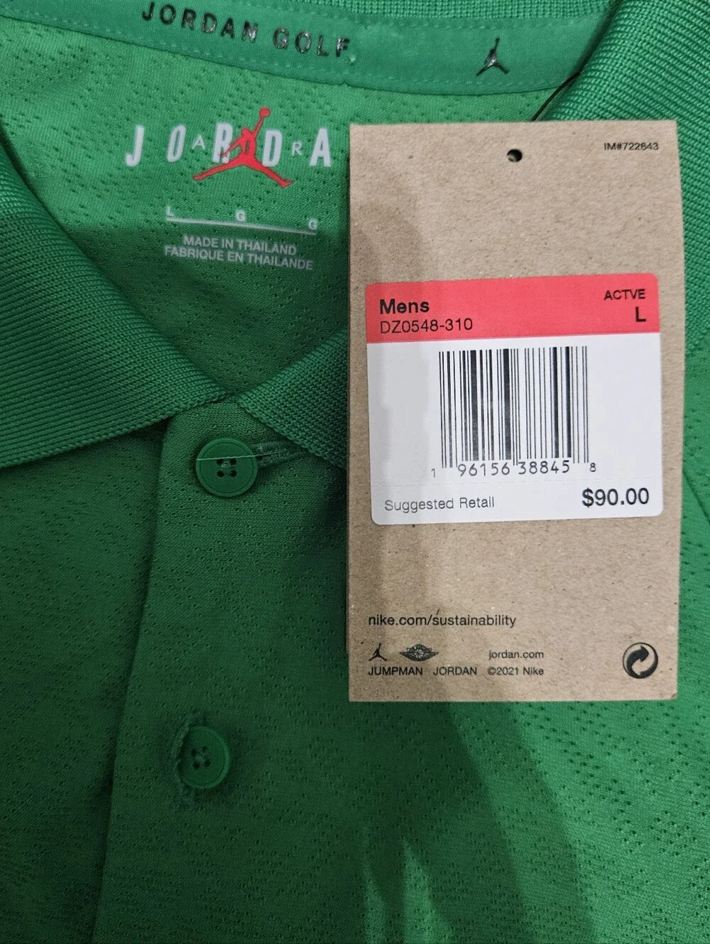 Nike Jordan Dri Fit Adv Sport Golf Polo